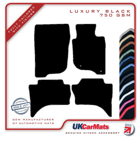 Mitsubishi L200 BARBARIAN 2015 onwards Black Luxury Velour Tailored Car Mats HITECH