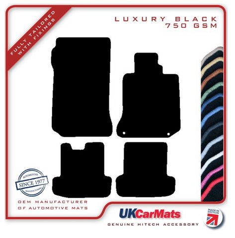 Mercedes C Class (W204) Coupe Manual 2011-2015 Black Luxury Velour Tailored Car Mats HITECH