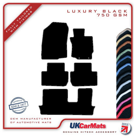 Mitsubishi Outlander Manual MPV 2012 onwards Black Luxury Velour Tailored Car Mats HITECH
