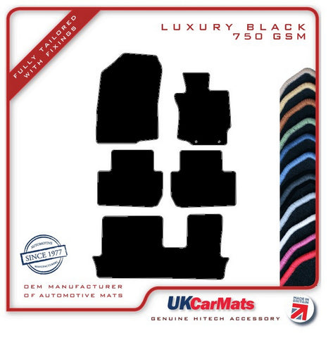 Mitsubishi Outlander Automatic MPV 2012 onwards Black Luxury Velour Tailored Car Mats HITECH