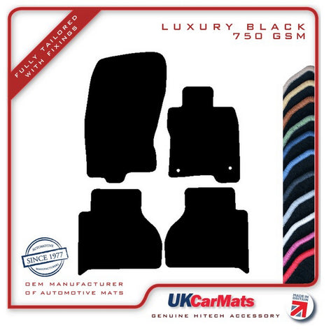 Mercedes X-Class 2018 onwards Black Luxury Velour Tailored Car Mats HITECH