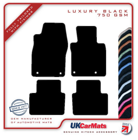 Mazda 3 2019 onwards Black Luxury Velour Tailored Car Mats HITECH