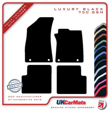 MG ZS Automatic 2017 onwards Black Luxury Velour Tailored Car Mats HITECH