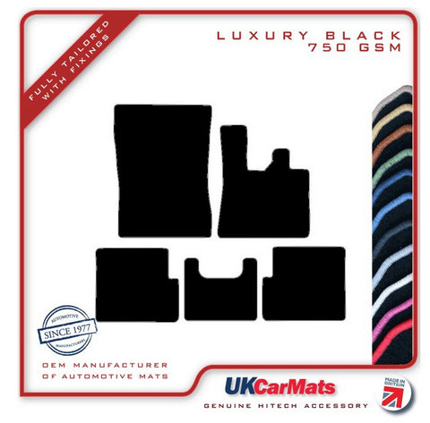 Mercedes G Class (W463) With Cupholder 2008-2018 Black Luxury Velour Tailored Car Mats HITECH