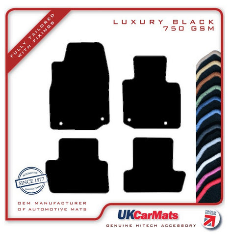 Mazda MX-30 EV 2020 onwards Black Luxury Velour Tailored Car Mats HITECH