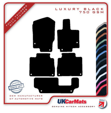 Mercedes GLE Class (W167) 7 Seater 2019 onwards Black Luxury Velour Tailored Car Mats HITECH