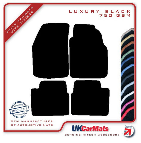Nissan Primera 1994-1996 Black Luxury Velour Tailored Car Mats HITECH