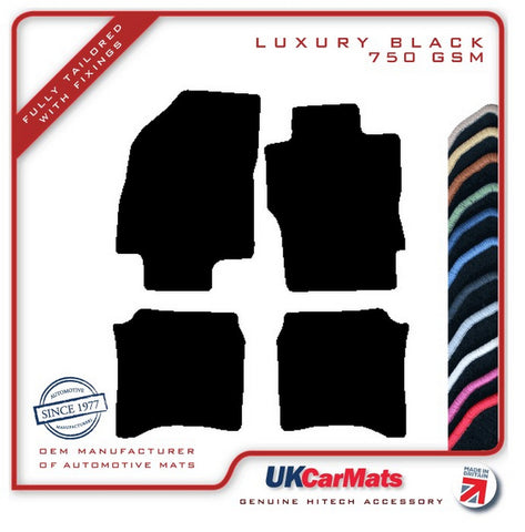 Nissan Primera 2002-2008 Black Luxury Velour Tailored Car Mats HITECH