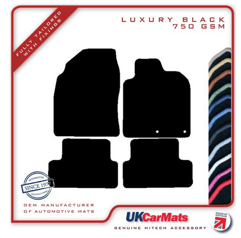 Nissan Qashqai 2006-2013 Black Luxury Velour Tailored Car Mats HITECH
