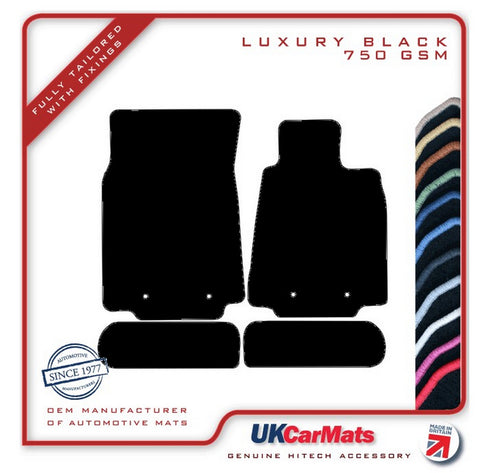 Nissan 370Z 2009 onwards Black Luxury Velour Tailored Car Mats HITECH