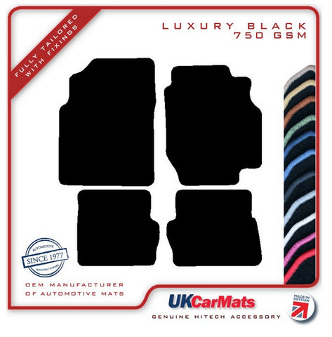 Nissan Almera 5dr 2000-2006 Black Luxury Velour Tailored Car Mats HITECH