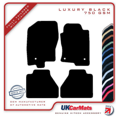 Nissan Navara 2010-2015 Black Luxury Velour Tailored Car Mats HITECH