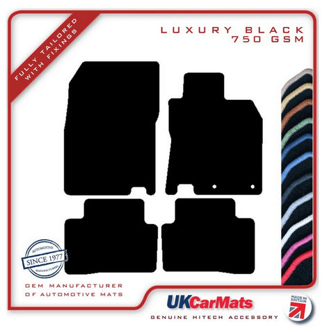 Nissan Qashqai 2013-2021 Black Luxury Velour Tailored Car Mats HITECH