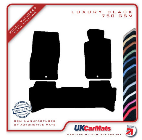 Nissan Patrol (Y61) 1997-2013 Black Luxury Velour Tailored Car Mats HITECH