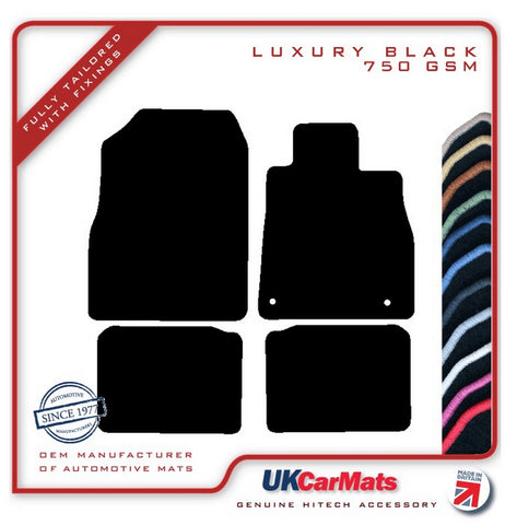 Nissan Micra Mk5 2017 onwards Black Luxury Velour Tailored Car Mats HITECH