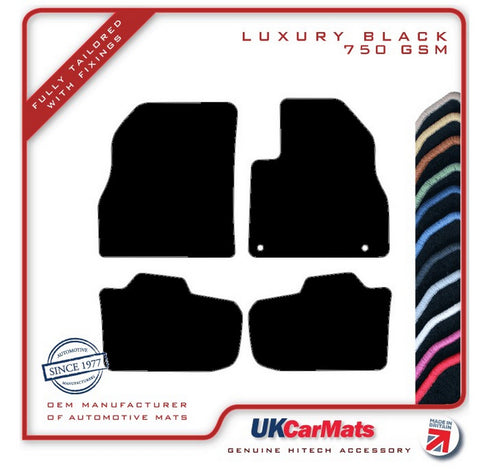 Nissan Leaf 2010-2013 Black Luxury Velour Tailored Car Mats HITECH
