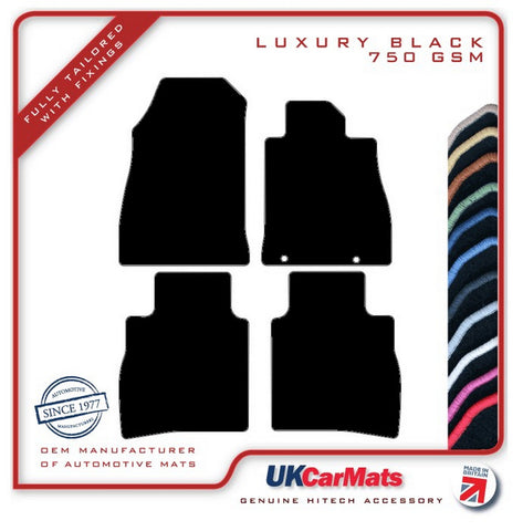 Nissan Pulsar 2014-2018 Black Luxury Velour Tailored Car Mats HITECH
