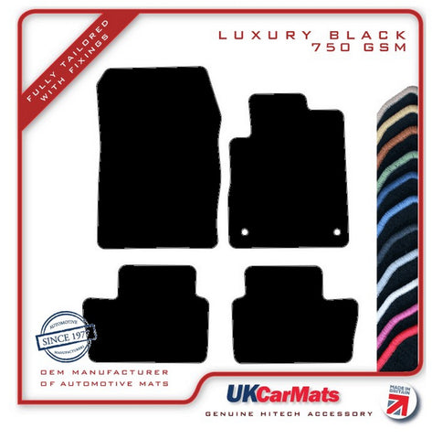 Nissan Juke 2019 onwards Black Luxury Velour Tailored Car Mats HITECH