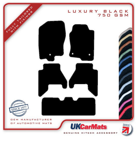 Nissan Pathfinder R52 7 Seater 2012-2021 Black Luxury Velour Tailored Car Mats HITECH