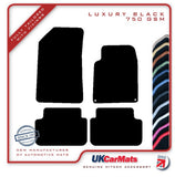 Peugeot 407 Coupe 2006-2010 Black Luxury Velour Tailored Car Mats HITECH