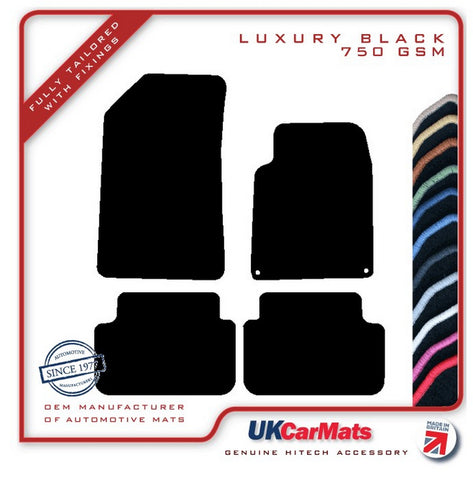 Peugeot 407 Coupe 2006-2010 Black Luxury Velour Tailored Car Mats HITECH