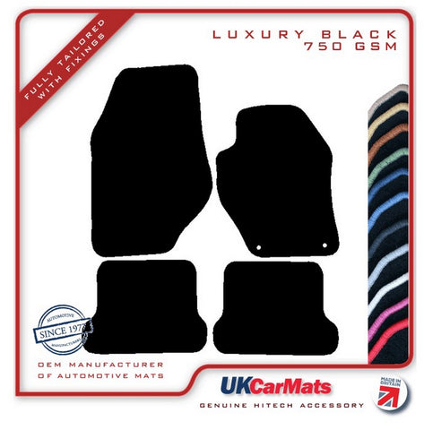 Peugeot 308 CC 2009 onwards Black Luxury Velour Tailored Car Mats HITECH
