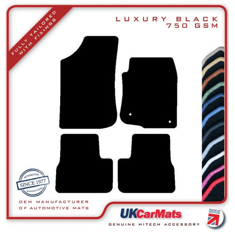 Peugeot 2008 2013-2019 Black Luxury Velour Tailored Car Mats HITECH