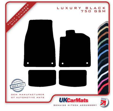 Porsche Taycan 2019 onwards Black Luxury Velour Tailored Car Mats HITECH
