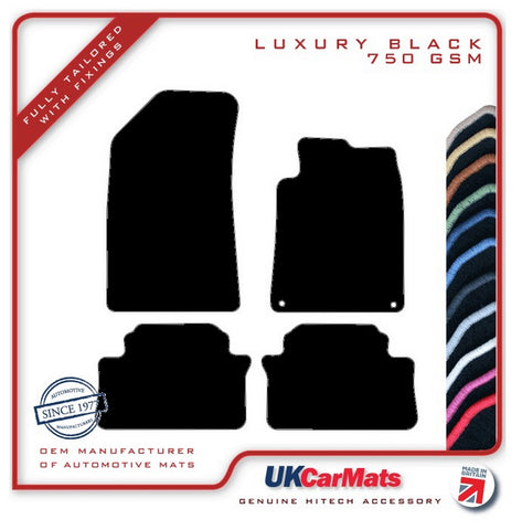 Peugeot 508 2011-2019 Black Luxury Velour Tailored Car Mats HITECH