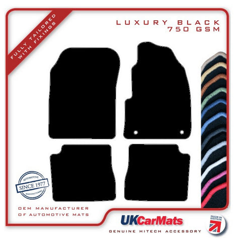 Peugeot e-2008 Electric 2019 onwards Black Luxury Velour Tailored Car Mats HITECH