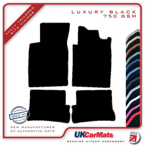 Renault Megane I Cabrio & Coupe 1996-2002 Black Luxury Velour Tailored Car Mats HITECH