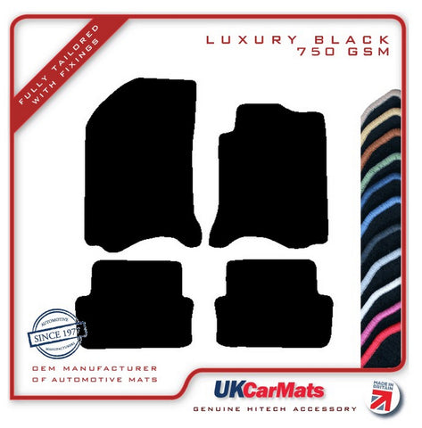 Renault Laguna 2001-2007 Black Luxury Velour Tailored Car Mats HITECH