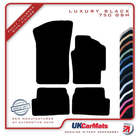 Renault Laguna 1998-2001 Black Luxury Velour Tailored Car Mats HITECH