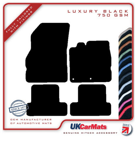 Renault Megane III Coupe 2009 onwards Black Luxury Velour Tailored Car Mats HITECH