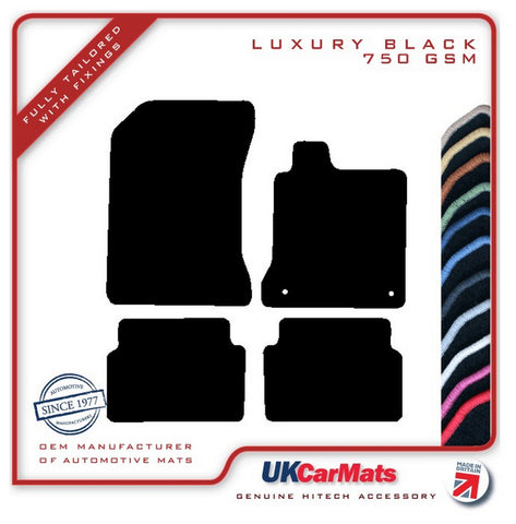 Renault Laguna 2007-2012 Black Luxury Velour Tailored Car Mats HITECH
