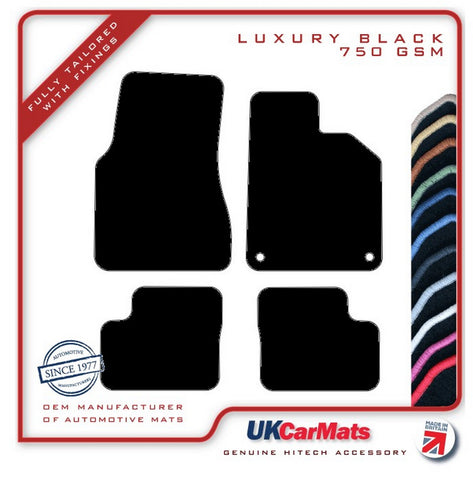 Renault Twingo 3 2014 onwards Black Luxury Velour Tailored Car Mats HITECH