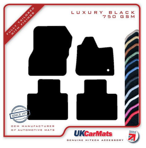 Renault Zoe 2013-2021 Black Luxury Velour Tailored Car Mats HITECH