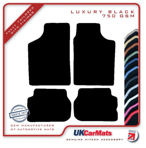 Suzuki Baleno  3dr 1996-2003 Black Luxury Velour Tailored Car Mats HITECH