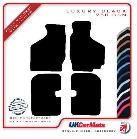 Suzuki Ignis 2000-2008 Black Luxury Velour Tailored Car Mats HITECH