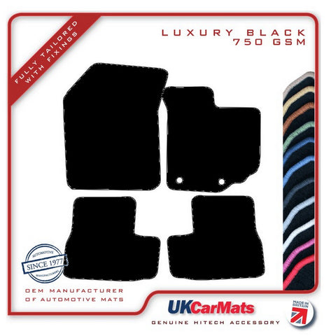 Suzuki Splash 2008 onwards Black Luxury Velour Tailored Car Mats HITECH