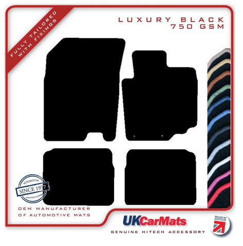 Suzuki SX4 S-Cross 2013-2021 Black Luxury Velour Tailored Car Mats HITECH