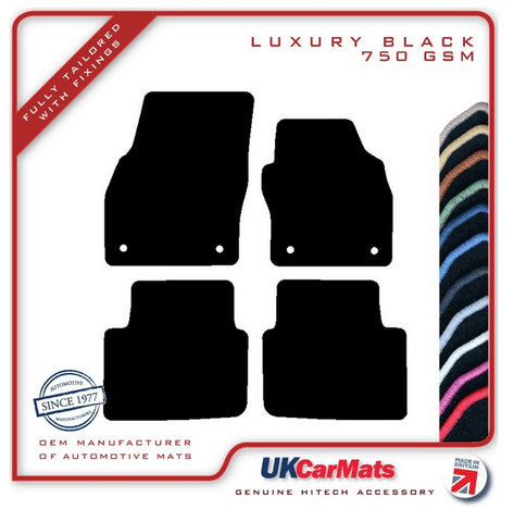 Skoda Scala 2019 onwards Black Luxury Velour Tailored Car Mats HITECH