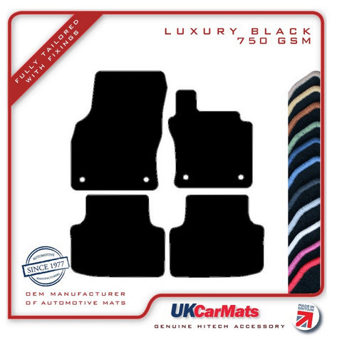 Skoda Octavia 4th Generation 2020 onwards Black Luxury Velour Tailored Car Mats HITECH