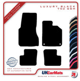 Smartcar Forfour (453) 2014 onwards Black Luxury Velour Tailored Car Mats HITECH