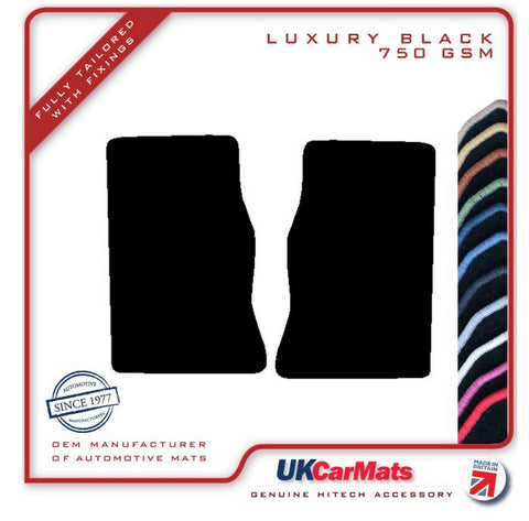 Triumph TR2 / TR3 / TR3A / TR3B 1953-1962 Black Luxury Velour Tailored Car Mats HITECH