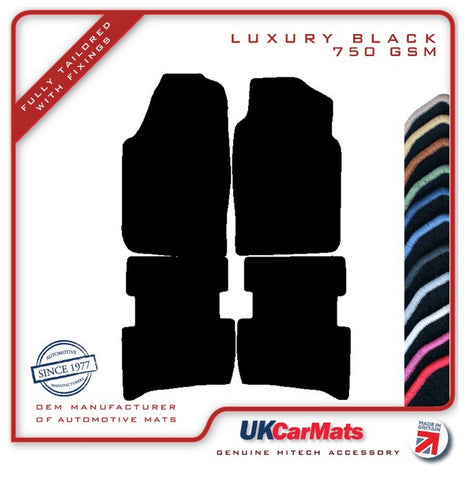 Toyota Celica Cabrio 1987-1990 Black Luxury Velour Tailored Car Mats HITECH