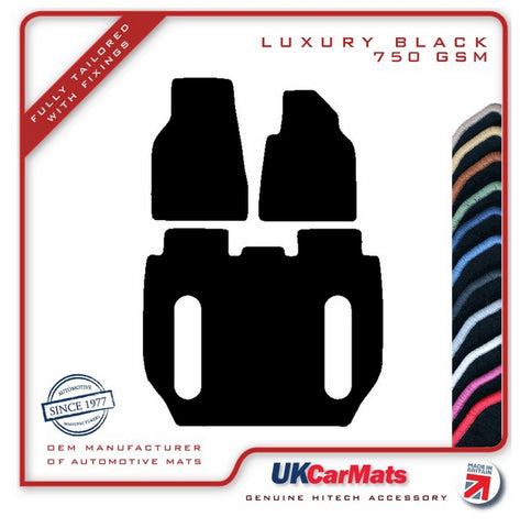 Tesla Model X 6 Seater 2015 onwards Black Luxury Velour Tailored Car Mats HITECH