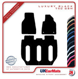 Tesla Model X 7 Seater 2015 onwards Black Luxury Velour Tailored Car Mats HITECH