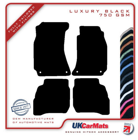 VW Passat 1996-2000 Black Luxury Velour Tailored Car Mats HITECH