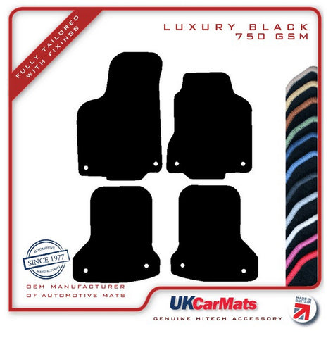 VW Polo 3 1994-2002 Black Luxury Velour Tailored Car Mats HITECH